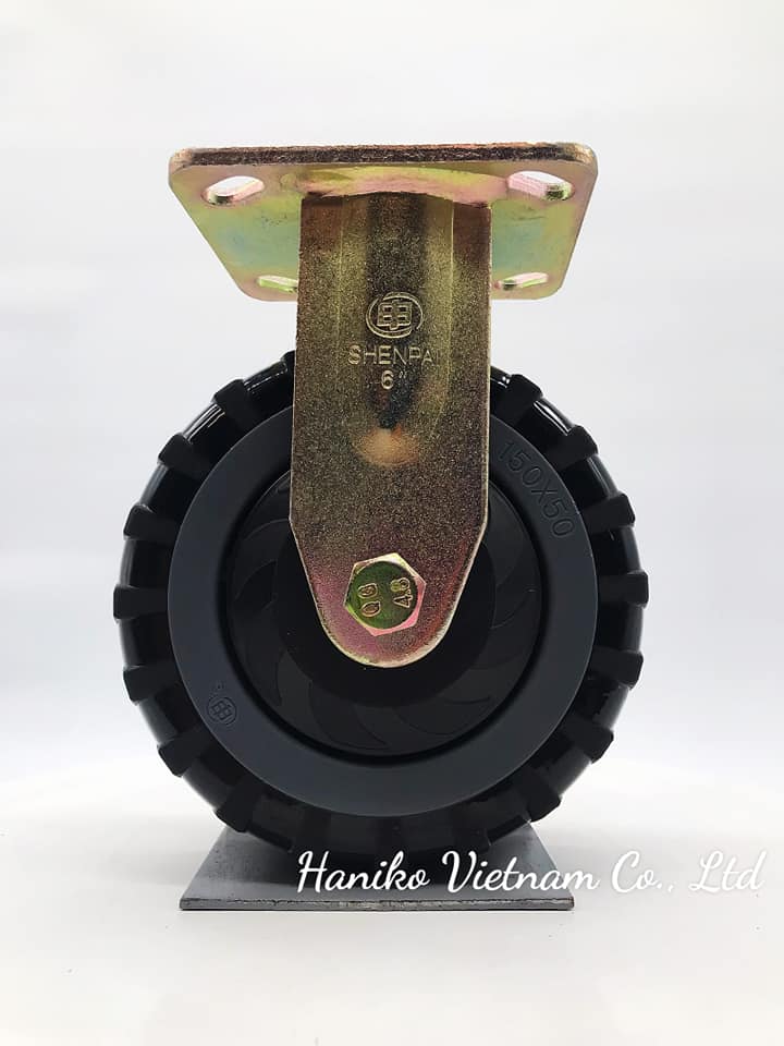 Bánh xe shenpai PU phi 150 cố định bản 50