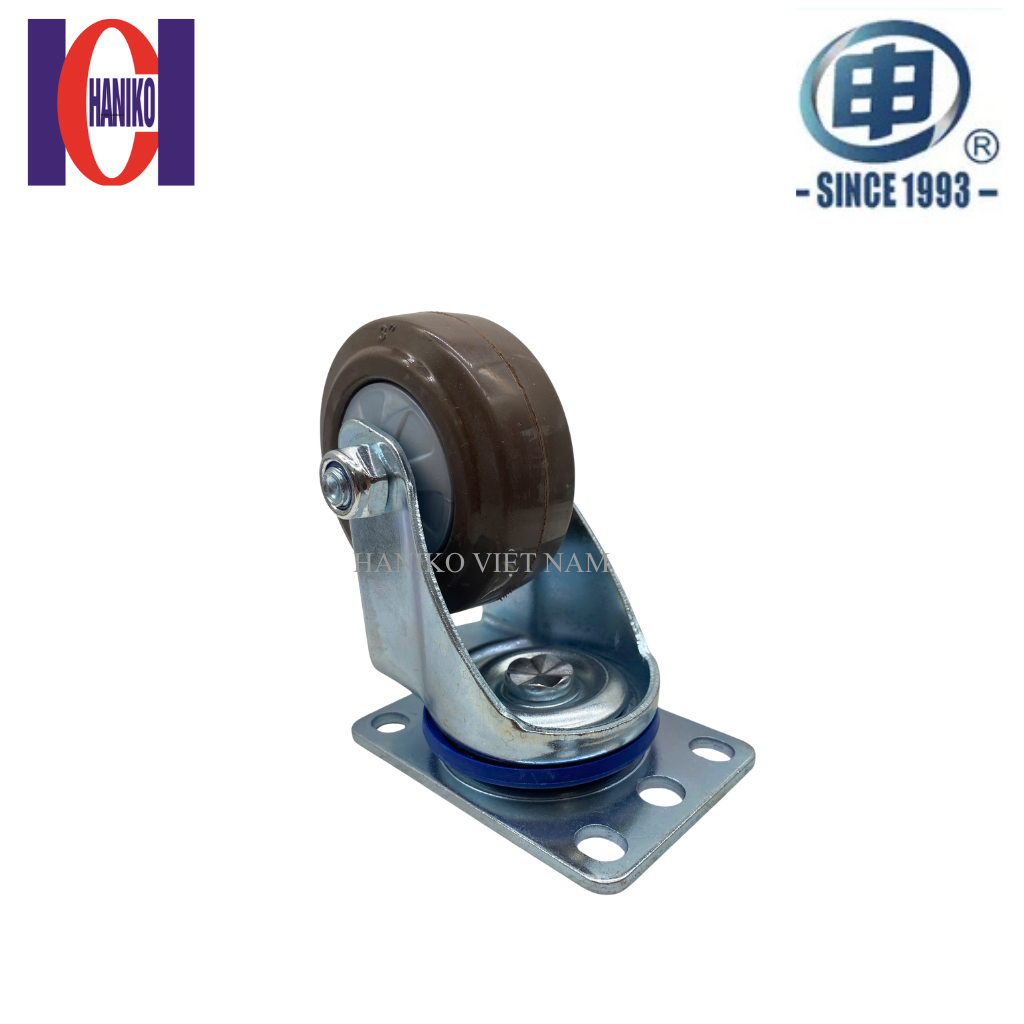 Bánh xe shenpai cao su 75 xoay 20A01-1538