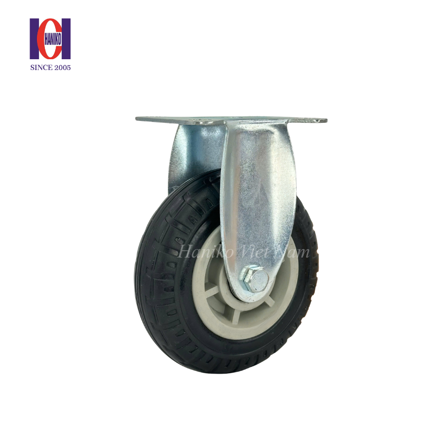 Bánh xe cao su đàn hồi phi 125 cố định