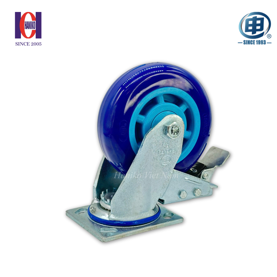 Bánh xe shenpai PU phi 150 cố định bản 50