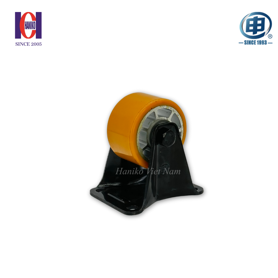 Bánh xe shenpai PU cốt nhôm phi 75 cố định