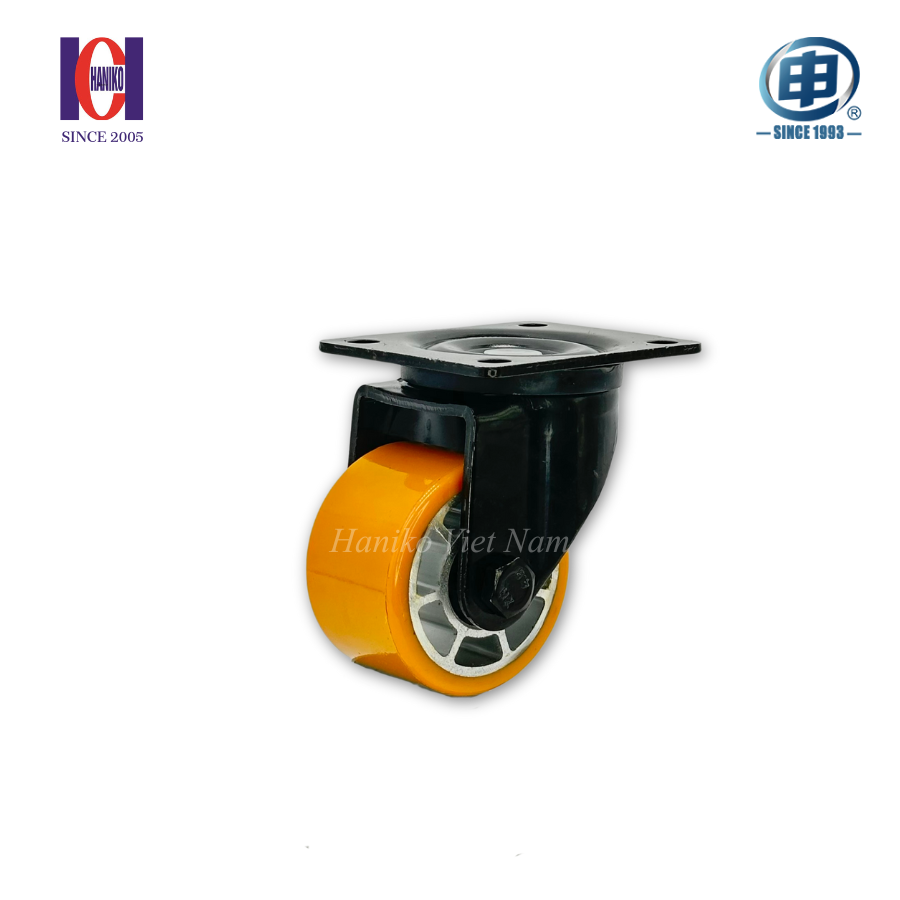 Bánh xe shenpai PU cốt nhôm phi 75 xoay