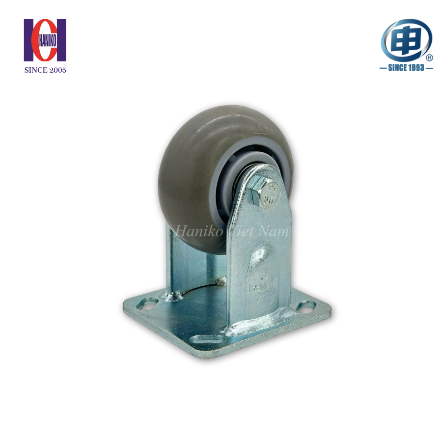 Bánh xe shenpai TPR phi 100 cố định bản 50