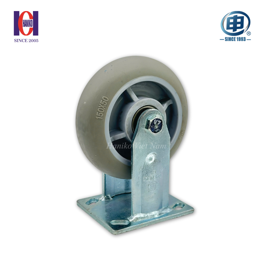 Bánh xe shenpai TPR phi 150 cố định bản 50