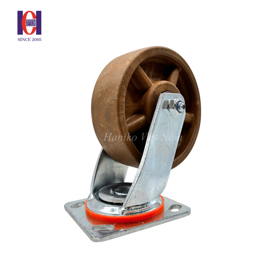 Bánh xe chịu nhiệt nâu phi 150 xoay