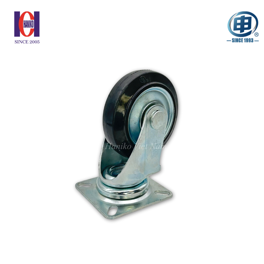 Bánh xe shenpai cao su phi 130 xoay