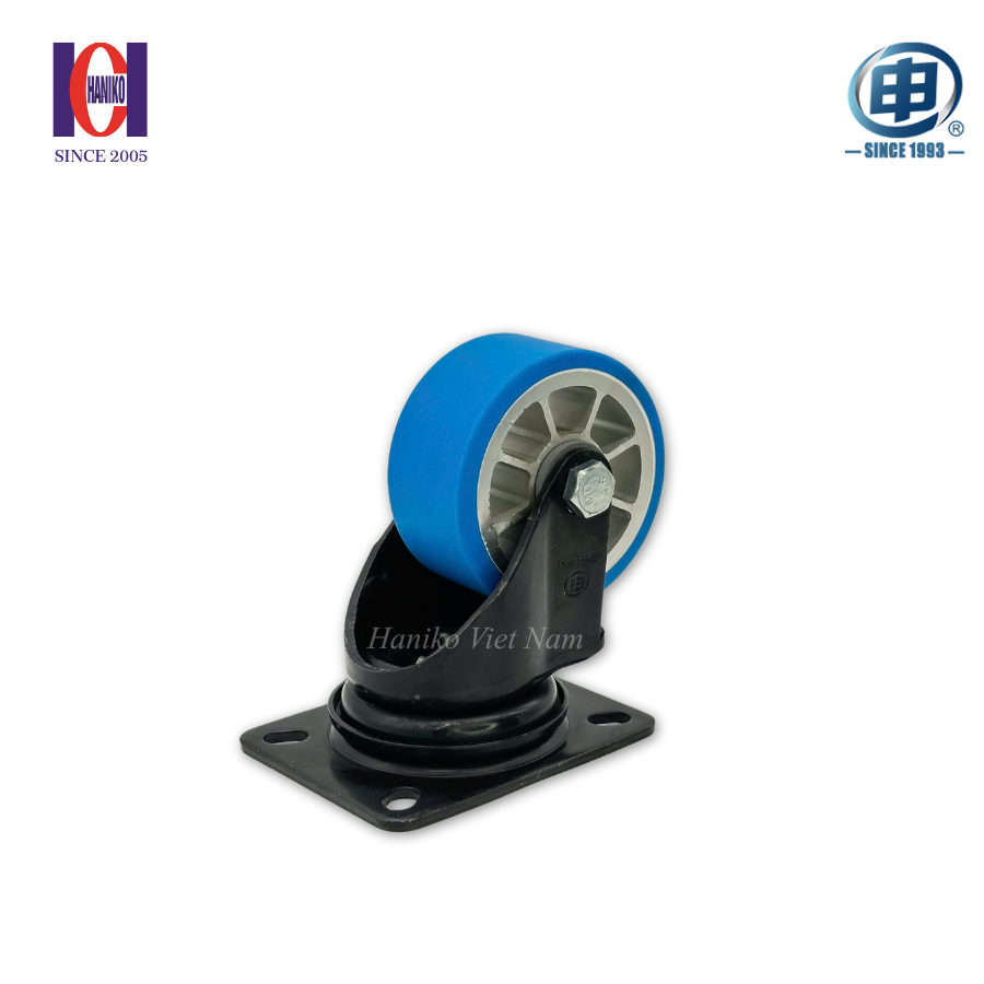 Bánh xe shenpai nylon cốt nhôm phi 100 xoay