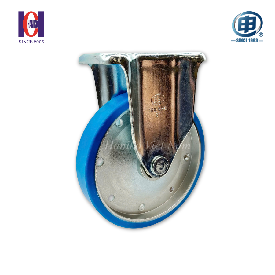 Bánh xe shenpai nylon phi 200 cố định