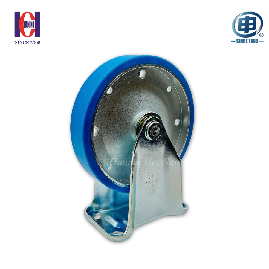 Bánh xe shenpai nylon phi 200 cố định