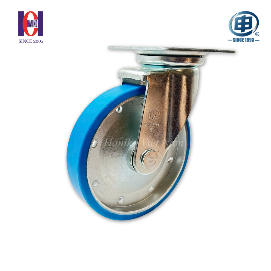 Bánh xe shenpai nylon phi 200 xoay