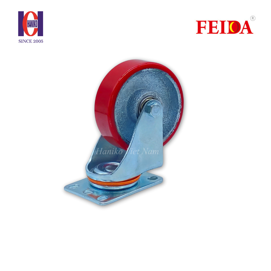 Bánh xe feida PU phi 100 xoay bản 32