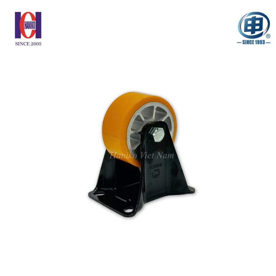 Bánh xe shenpai PU cốt nhôm chống tĩnh điện phi 100 cố định