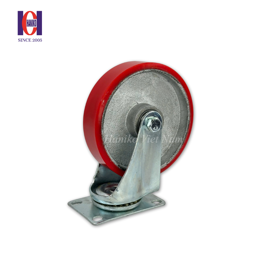 Bánh xe PU phi 125 xoay bản 32