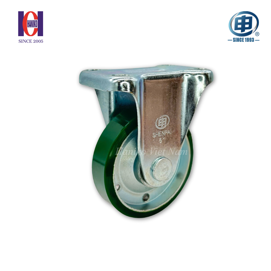 Bánh xe shenpai PU phi 130 cố định