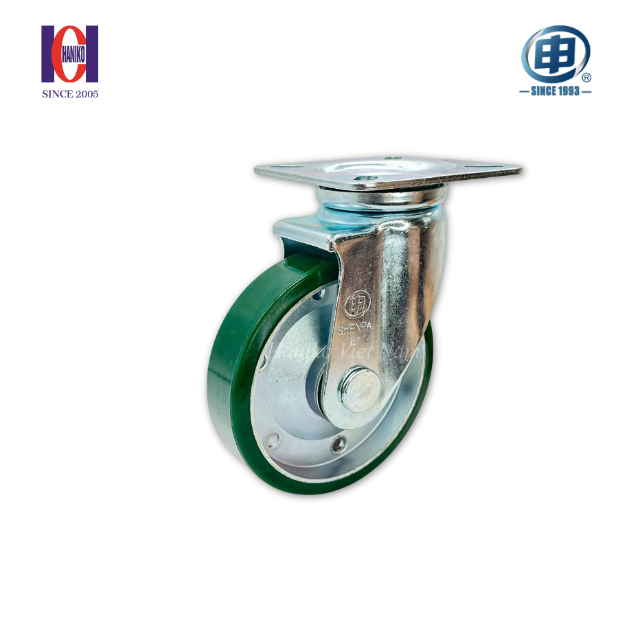 Bánh xe shenpai PU phi 150 xoay bản 38