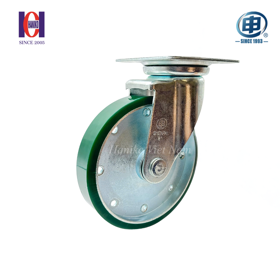 Bánh xe shenpai PU phi 200 xoay bản 42