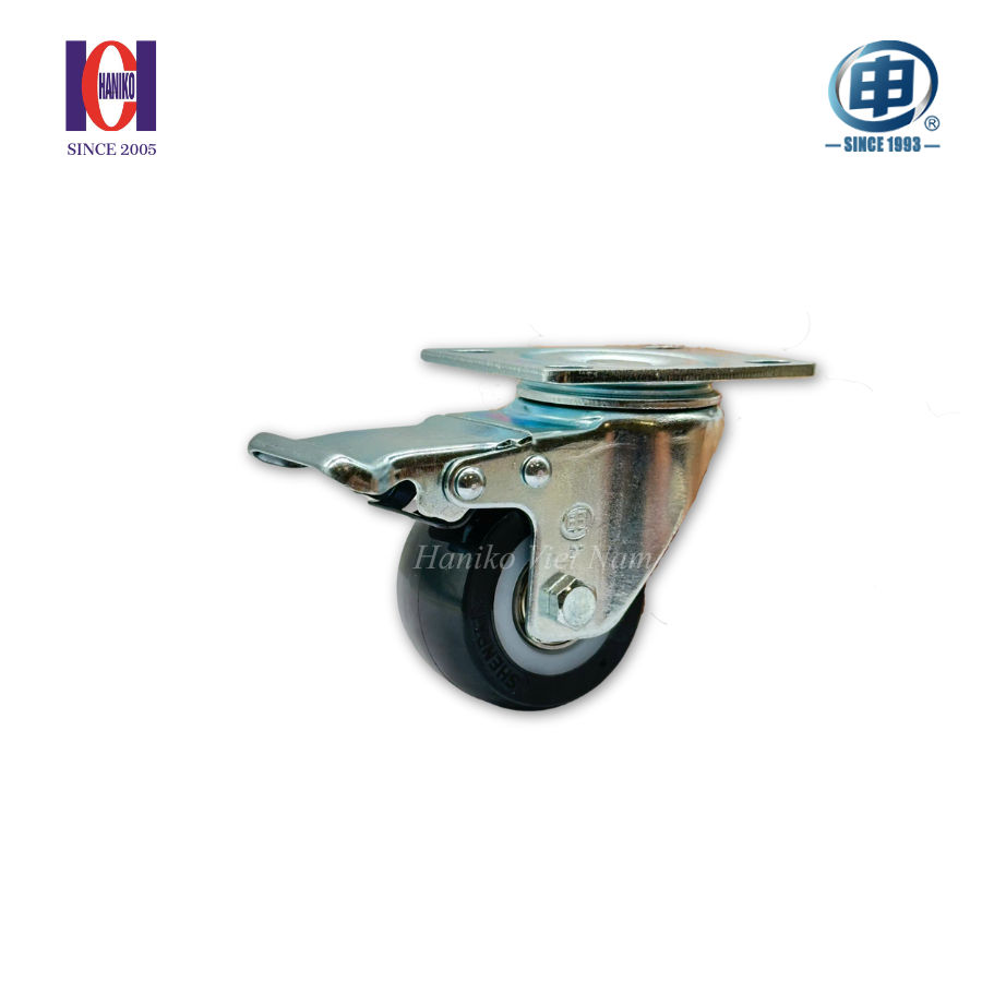 Bánh xe shenpai PU phi 50 xoay khóa