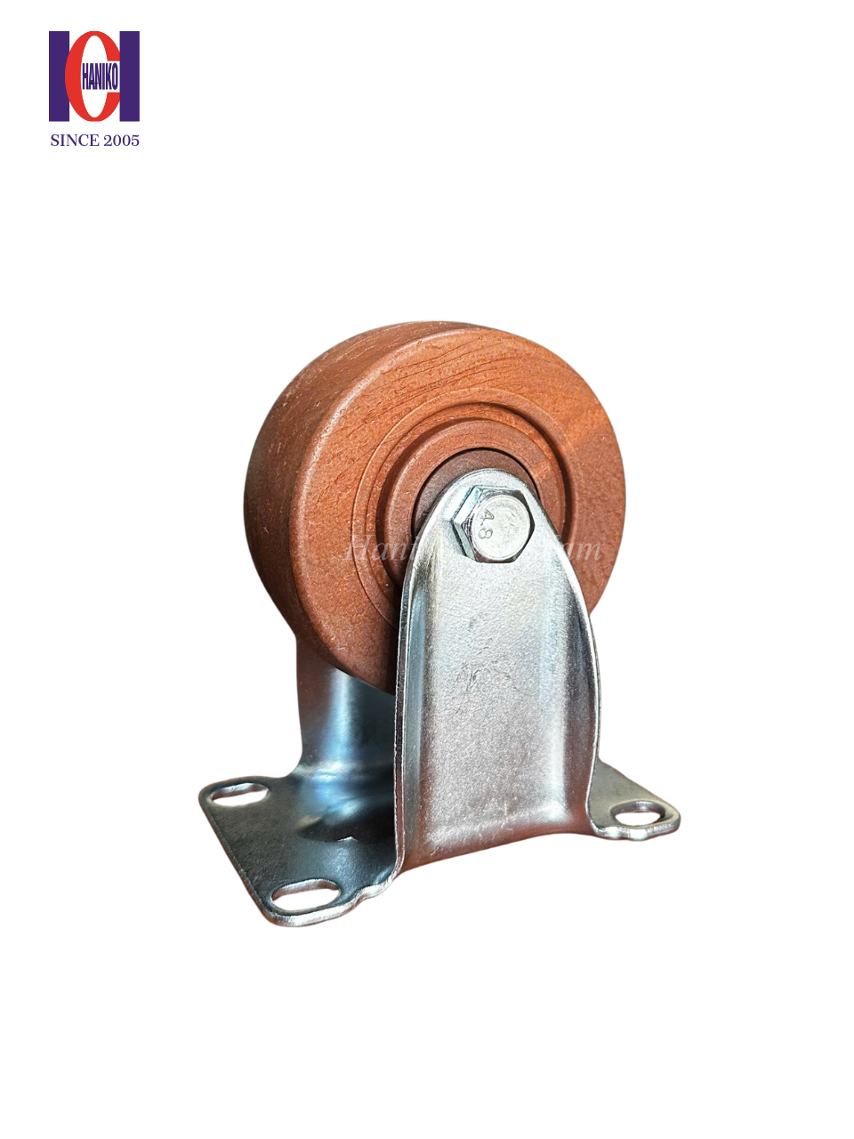 Bánh xe chịu nhiệt màu nâu phi 75 cố định