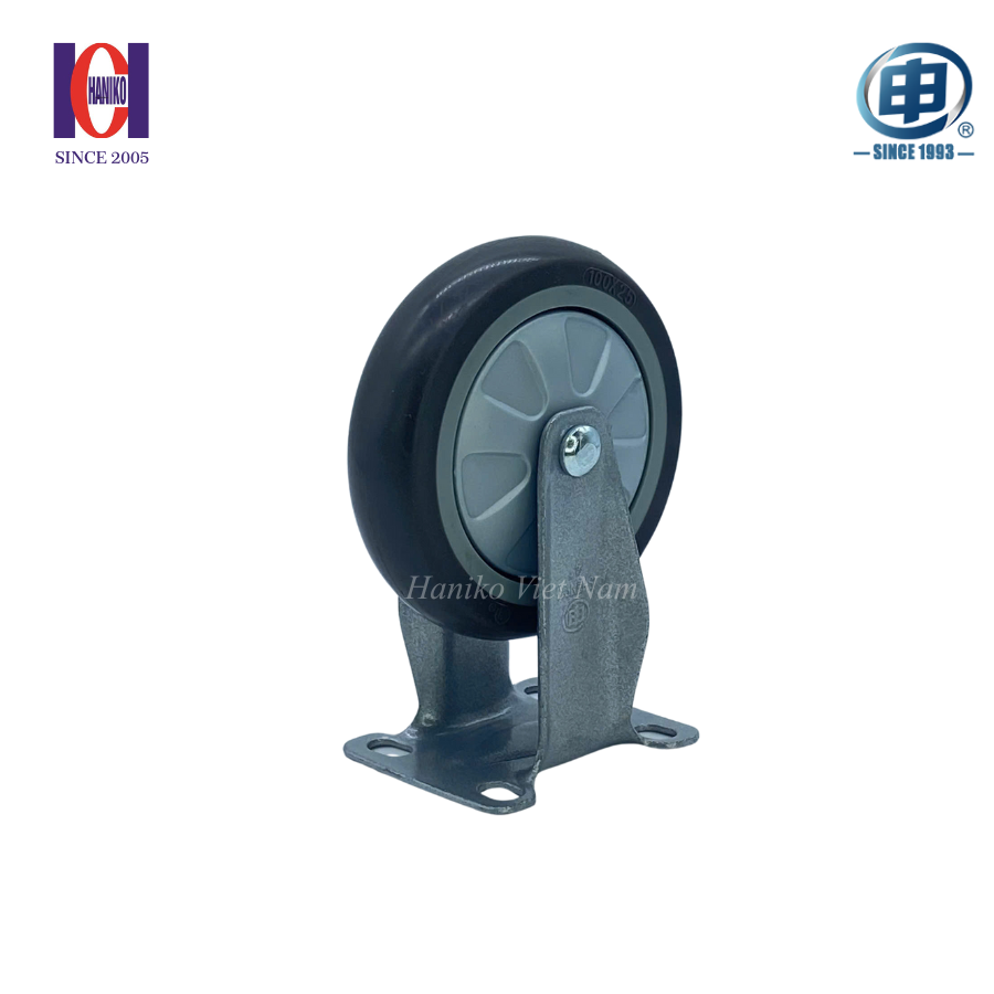 Bánh xe shenpai TPR phi 100 cố định