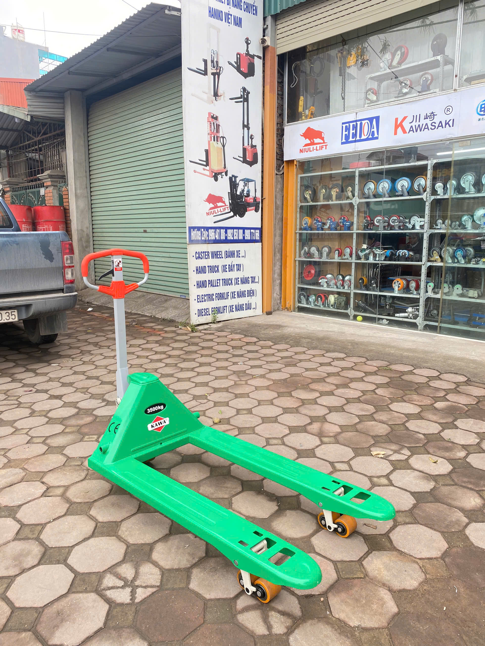 Xe nâng Kawa xanh 3.5T Rộng