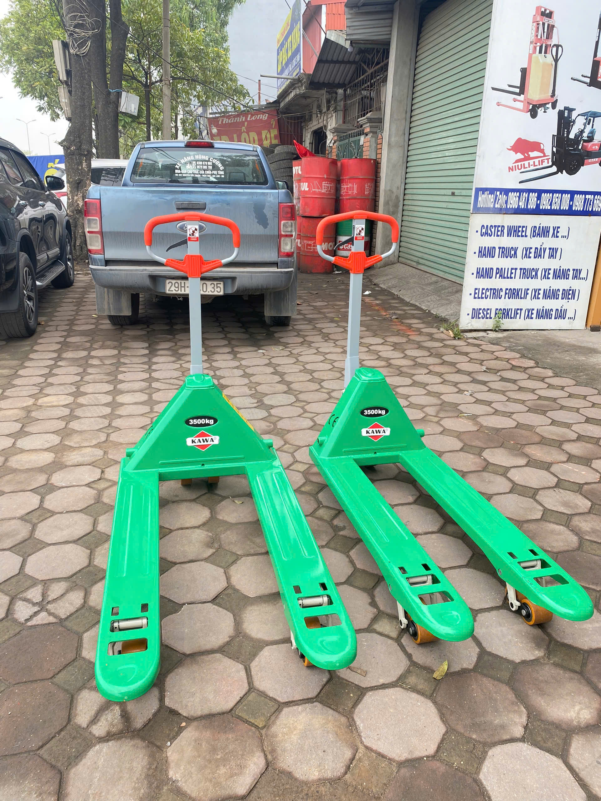 Xe nâng Kawa xanh 3.5T hẹp