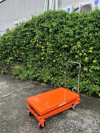 Xe nâng bàn cam 500kg cao 1.5 mét