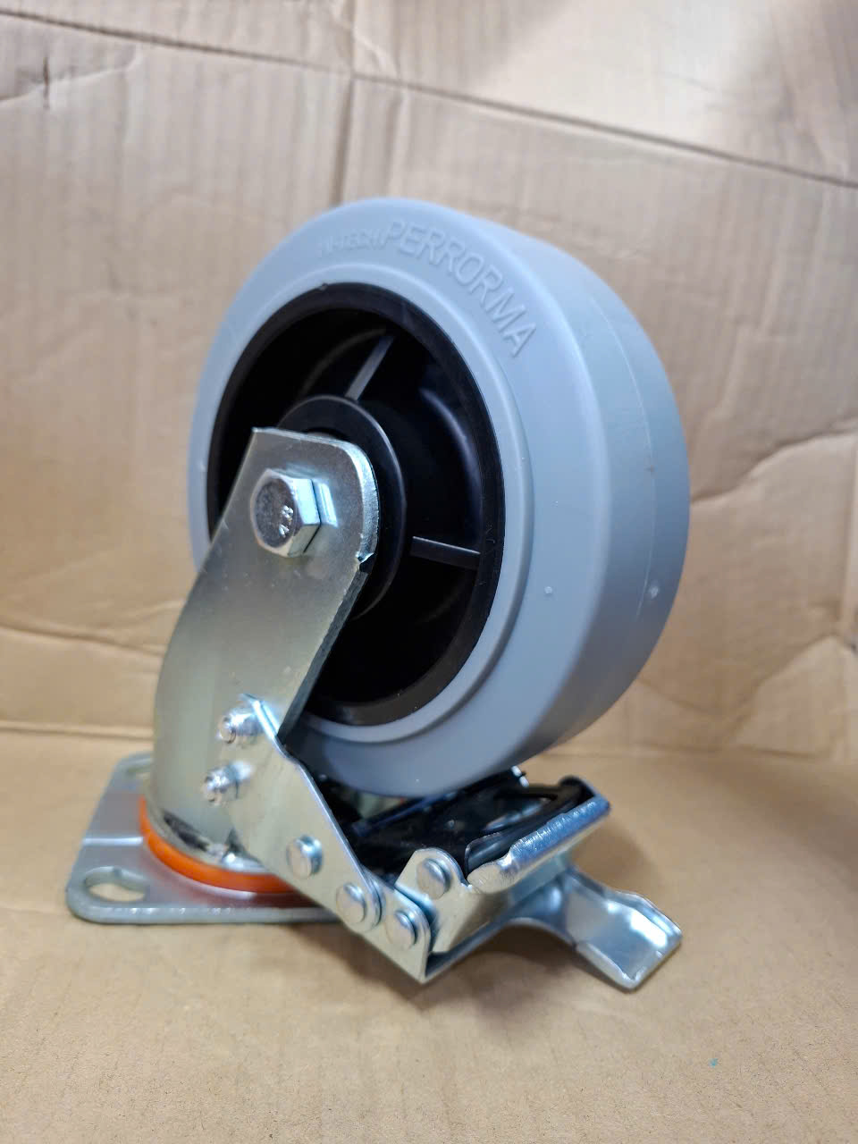 Bánh xe ghi xám chống tĩnh điện phi 150 Khóa