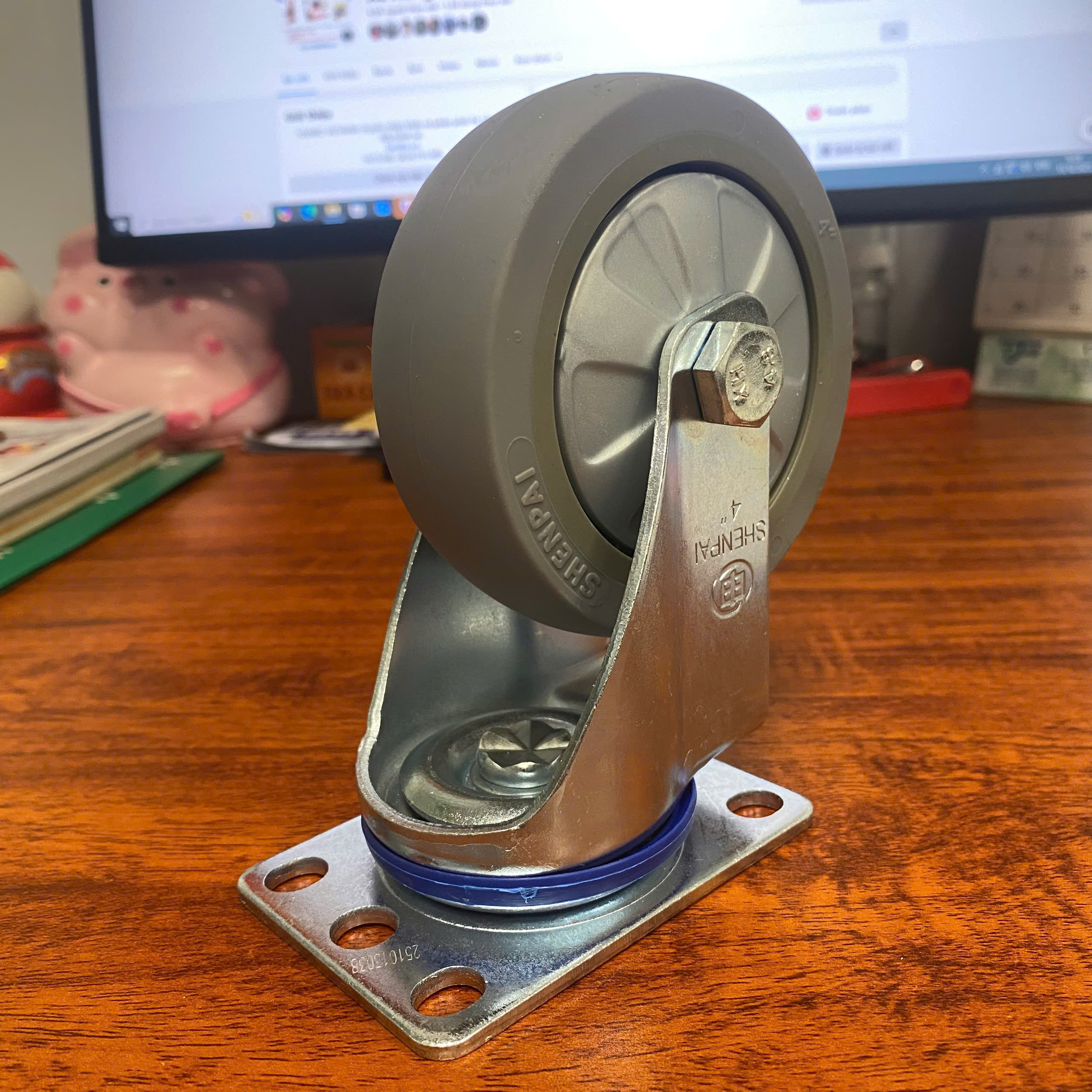 Bánh xe TPR xám shenpai 20A19-1594 phi 100 X