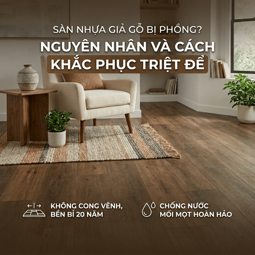SÀN NHỰA GIẢ GỖ BỊ PHỒNG: NGUYÊN NHÂN VÀ CÁCH KHẮC PHỤC TRIỆT ĐỂ 2026