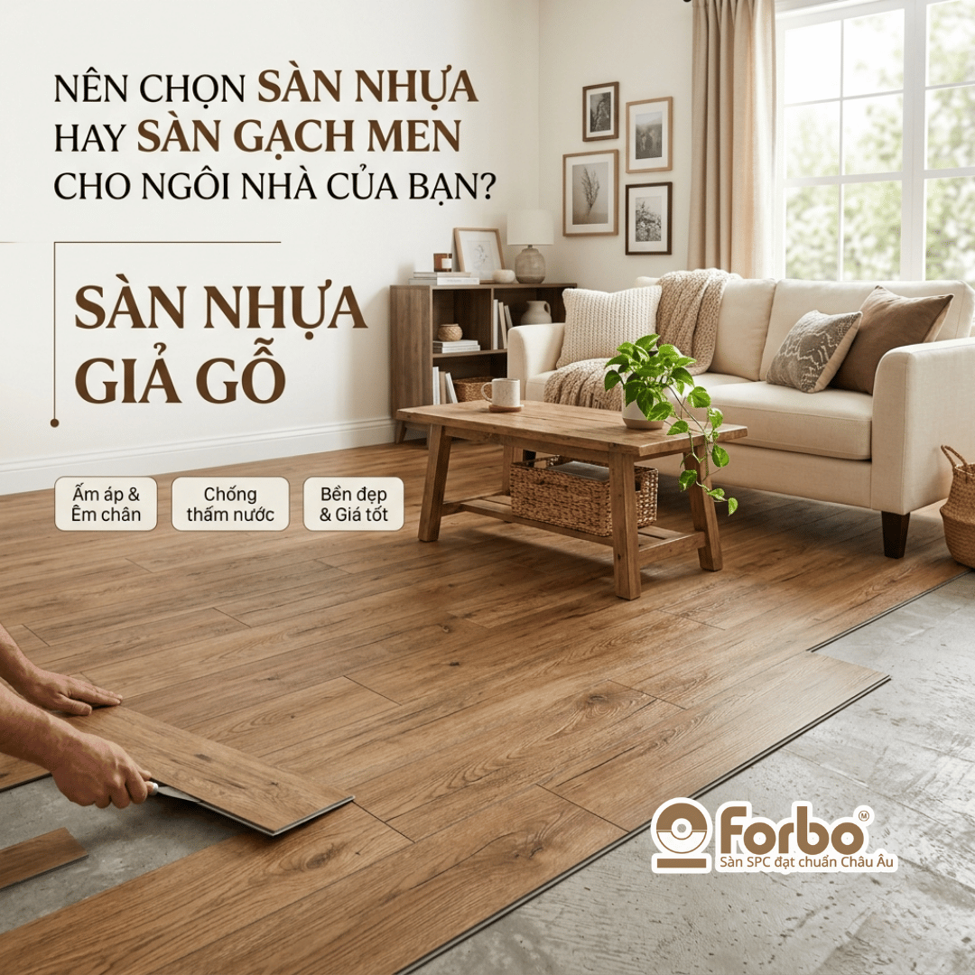 NÊN CHỌN SÀN NHỰA HAY SÀN GẠCH MEN CHO NGÔI NHÀ CỦA BẠN?
