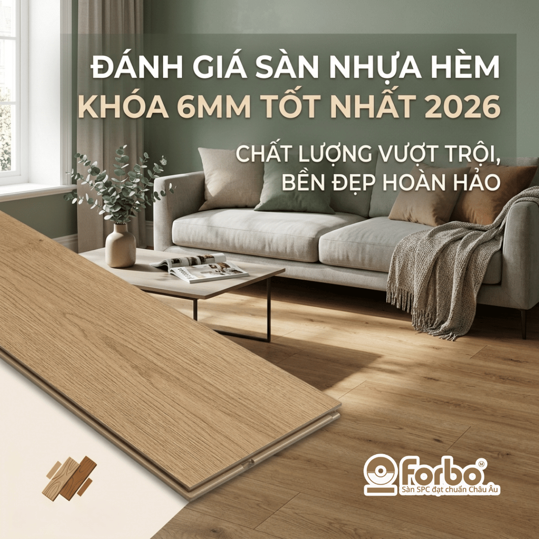 ĐÁNH GIÁ SÀN NHỰA HÈM KHÓA 6MM TỐT NHẤT THỊ TRƯỜNG HIỆN NAY 2026