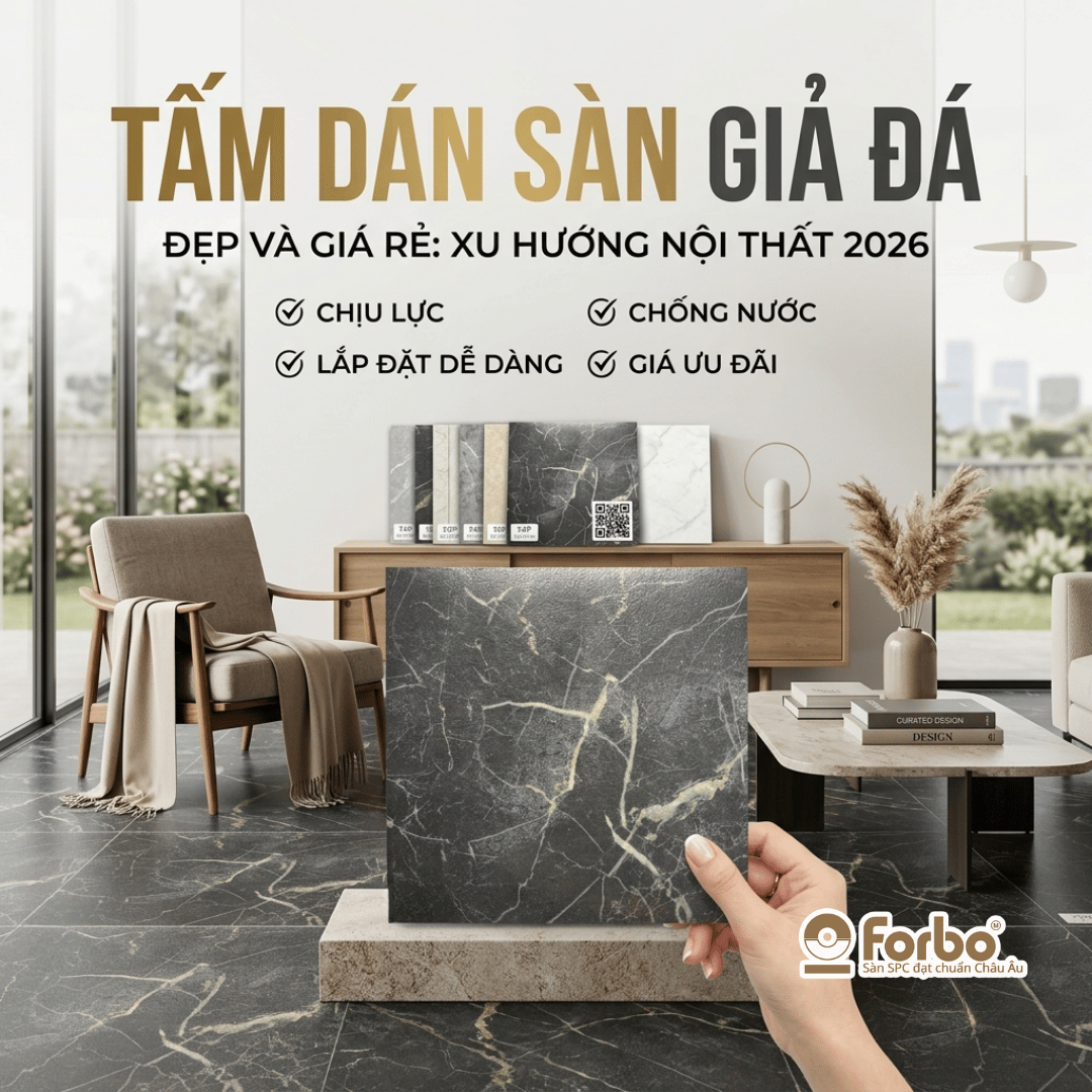 GIỚI THIỆU SÀN DÁN GIẢ ĐÁ ĐẸP VÀ GIÁ RẺ: XU HƯỚNG NỘI THẤT HIỆN ĐẠI 2026