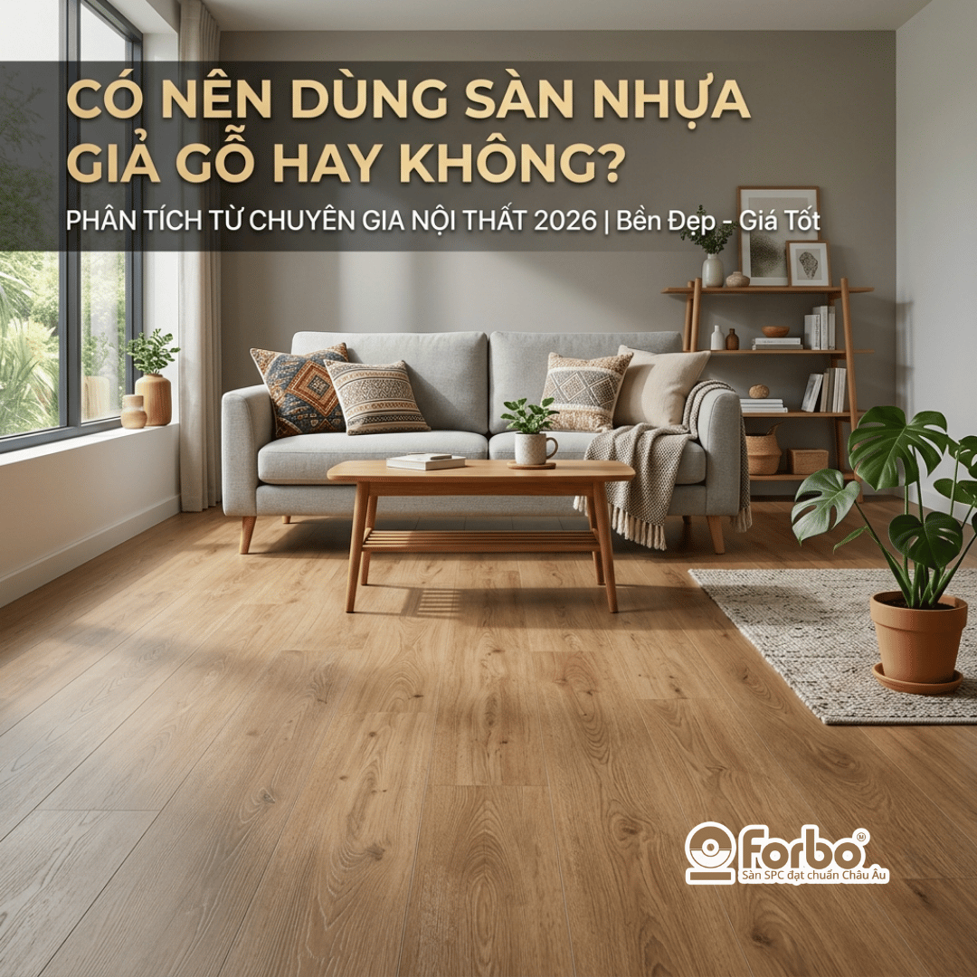 CÓ NÊN DÙNG SÀN NHỰA GIẢ GỖ HAY KHÔNG? PHÂN TÍCH TỪ CHUYÊN GIA NỘI THẤT 2026