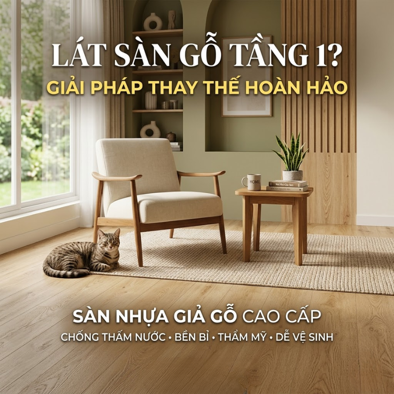 CÓ NÊN LÁT SÀN GỖ TẦNG 1? GIẢI PHÁP THAY THẾ TỐI ƯU