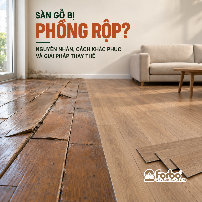 SÀN GỖ BỊ PHỒNG RỘP: NGUYÊN NHÂN, CÁCH KHẮC PHỤC VÀ GIẢI PHÁP THAY THẾ