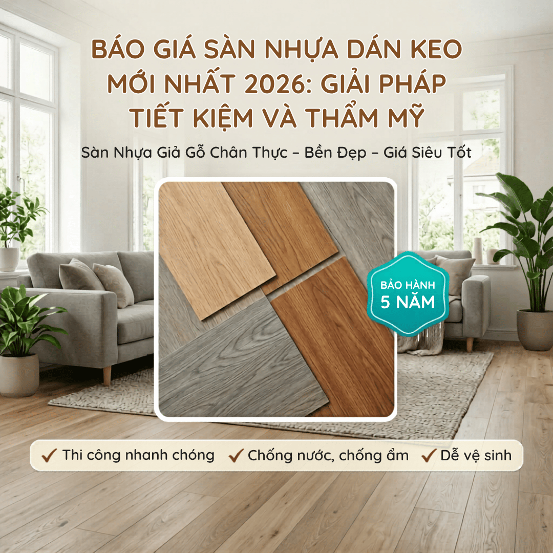 BÁO GIÁ SÀN NHỰA DÁN KEO MỚI NHẤT 2026: GIẢI PHÁP TIẾT KIỆM VÀ THẨM MỸ