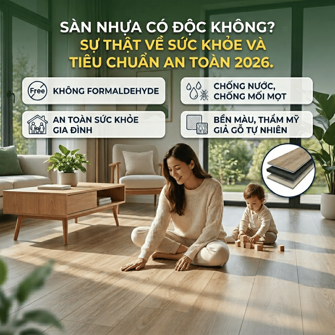 SÀN NHỰA CÓ ĐỘC KHÔNG? SỰ THẬT VỀ SỨC KHỎE VÀ TIÊU CHUẨN AN TOÀN 2026