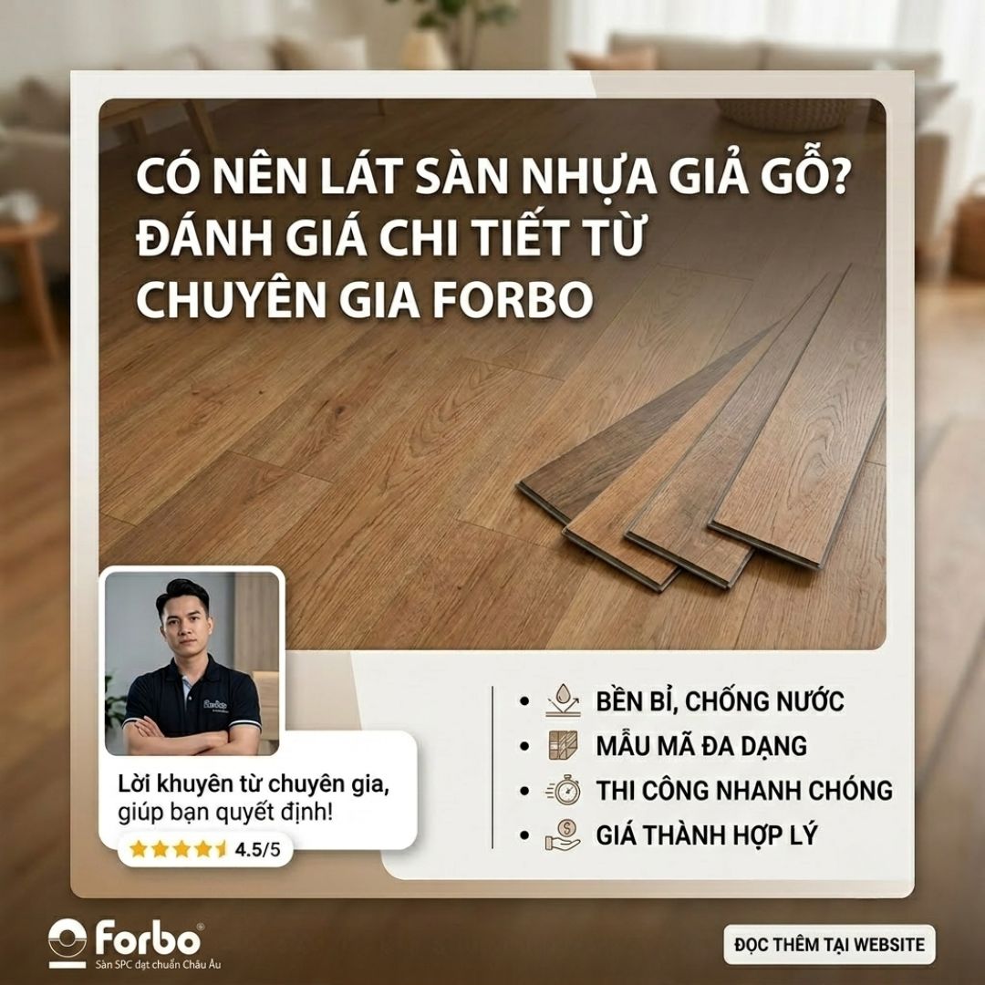 CÓ NÊN LÁT SÀN NHỰA GIẢ GỖ? ĐÁNH GIÁ CHI TIẾT TỪ CHUYÊN GIA FORBO