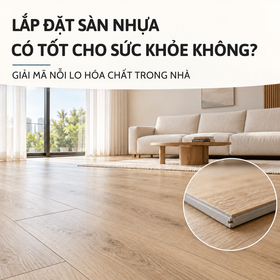 LẮP ĐẶT SÀN NHỰA CÓ TỐT CHO SỨC KHỎE KHÔNG? GIẢI MÃ NỖI LO HÓA CHẤT TRONG NHÀ
