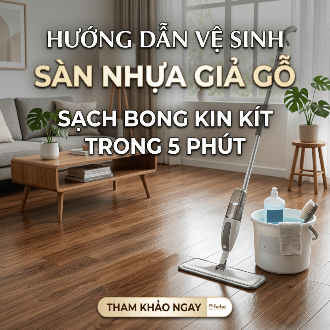 HƯỚNG DẪN VỆ SINH SÀN NHỰA GIẢ GỖ: SẠCH BONG KIN KÍT TRONG 5 PHÚT