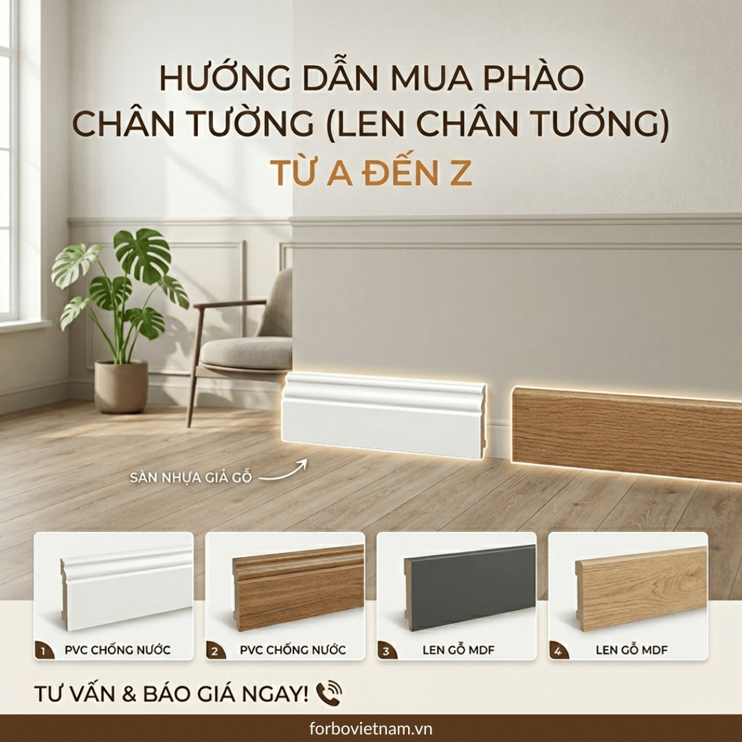 HƯỚNG DẪN MUA PHÀO CHÂN TƯỜNG (LEN CHÂN TƯỜNG): TỪ A ĐẾN Z
