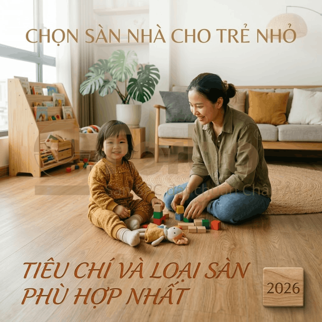 CHỌN SÀN NHÀ CHO TRẺ NHỎ: TIÊU CHÍ VÀ LOẠI SÀN PHÙ HỢP NHẤT 2026