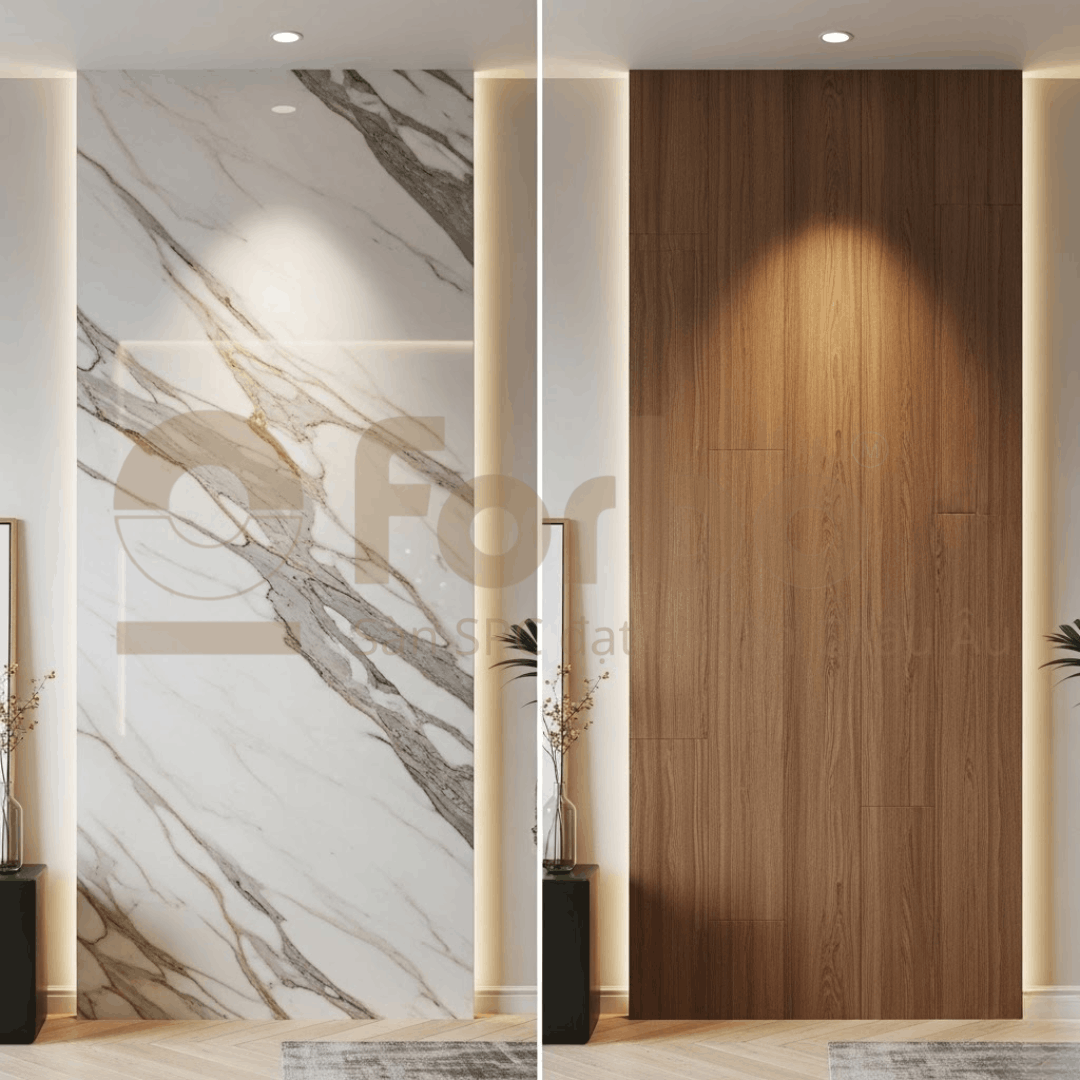 TẤM NHỰA GIẢ ĐÁ VÀ TẤM NHỰA GIẢ GỖ: ĐÂU LÀ LỰA CHỌN TỐT HƠN?