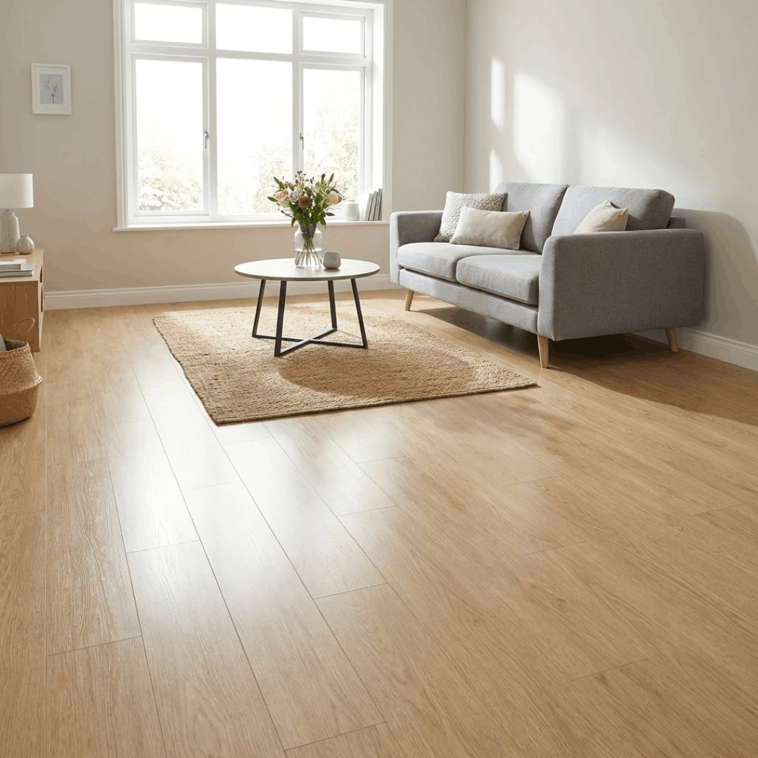 Trang trí lại không gian phòng bằng sàn dán nhựa giả gỗ: Giải pháp làm đẹp vừa nhanh, vừa sang