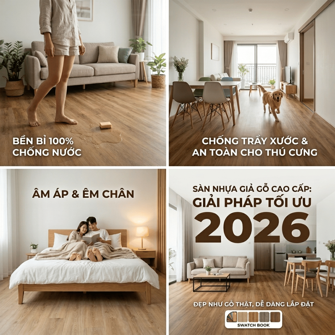 SÀN NHỰA GIẢ GỖ CHỐNG NƯỚC CÓ THỰC SỰ TỐT? SỰ THẬT BẠN CẦN BIẾT 2026