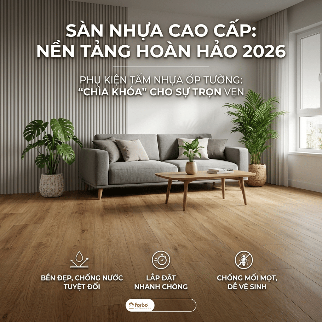 PHỤ KIỆN TẤM NHỰA ỐP TƯỜNG: 