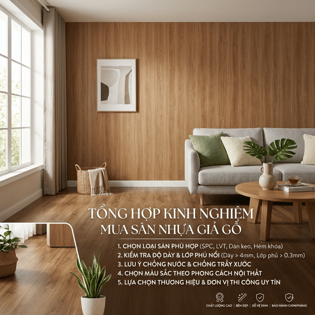 TỔNG HỢP KINH NGHIỆM MUA SÀN NHỰA GIẢ GỖ: ĐỂ KHÔNG PHẢI TRẢ GIÁ ĐẮT