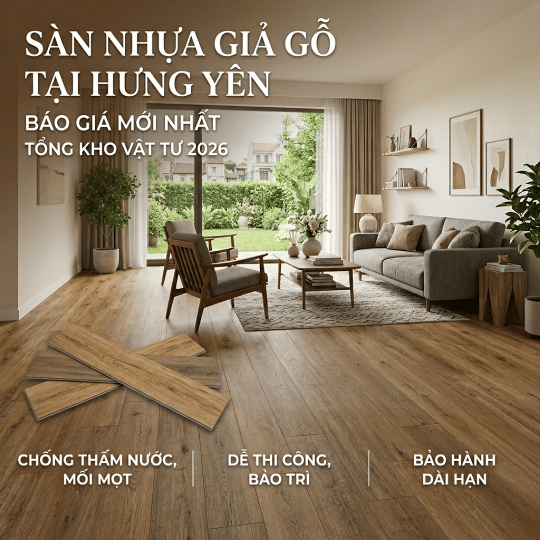 SÀN NHỰA GIẢ GỖ TẠI HƯNG YÊN: BÁO GIÁ; TỔNG KHO VẬT TƯ 2026