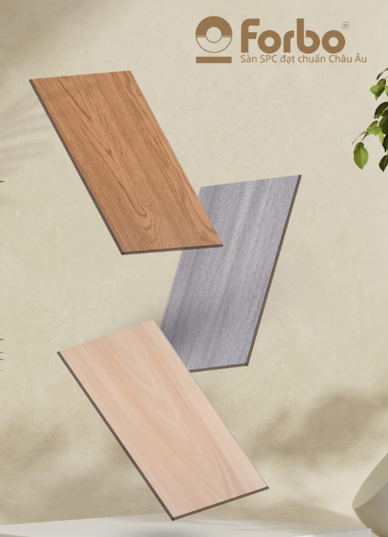 TRANG TRÍ PHÒNG KHÁCH HIỆN ĐẠI VỚI SÀN NHỰA FORBO NUVIA