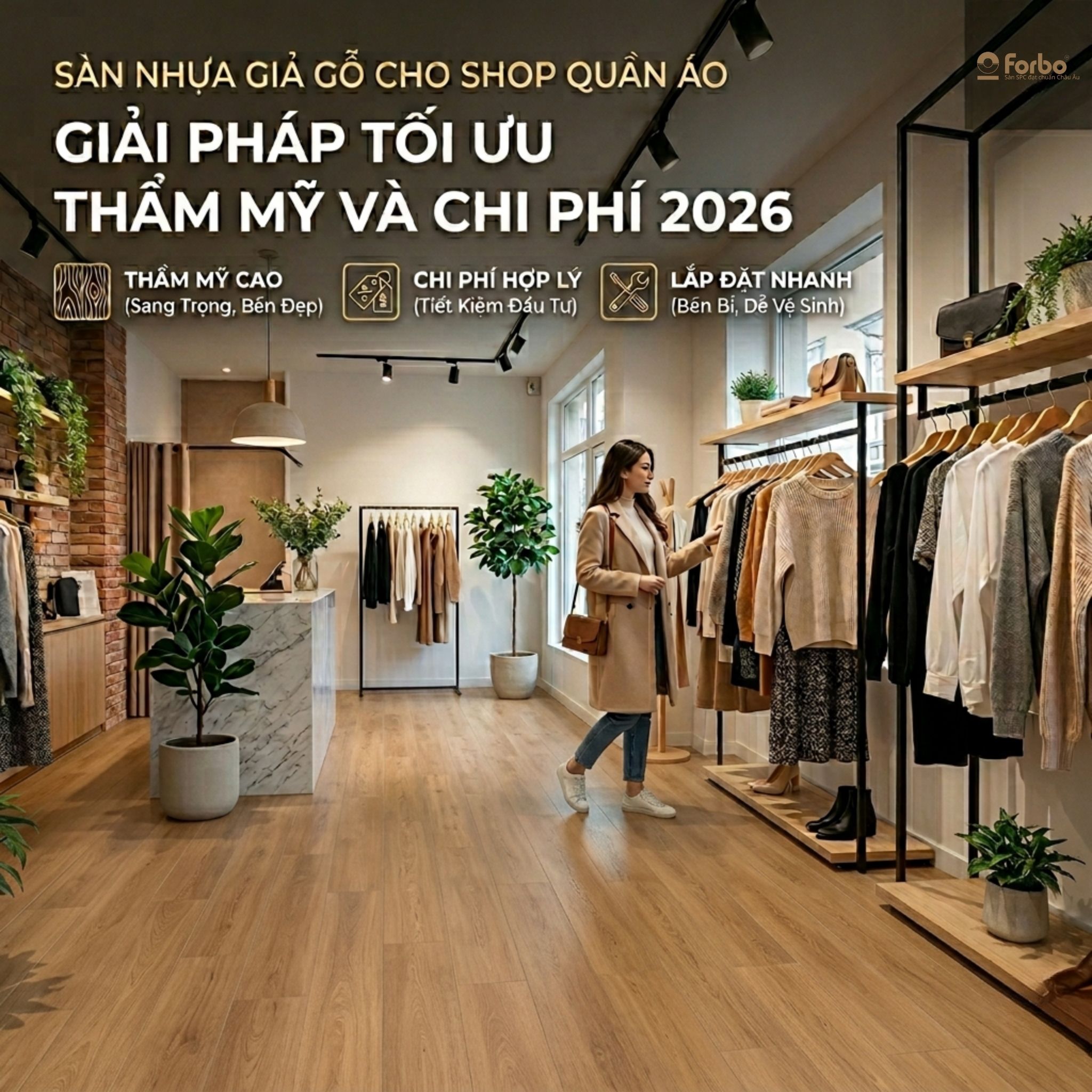 SÀN NHỰA CHO SHOP QUẦN ÁO: GIẢI PHÁP TỐI ƯU THẨM MỸ VÀ CHI PHÍ 2026
